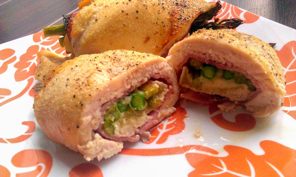 Ham and Asparagus Stuffed Chicken