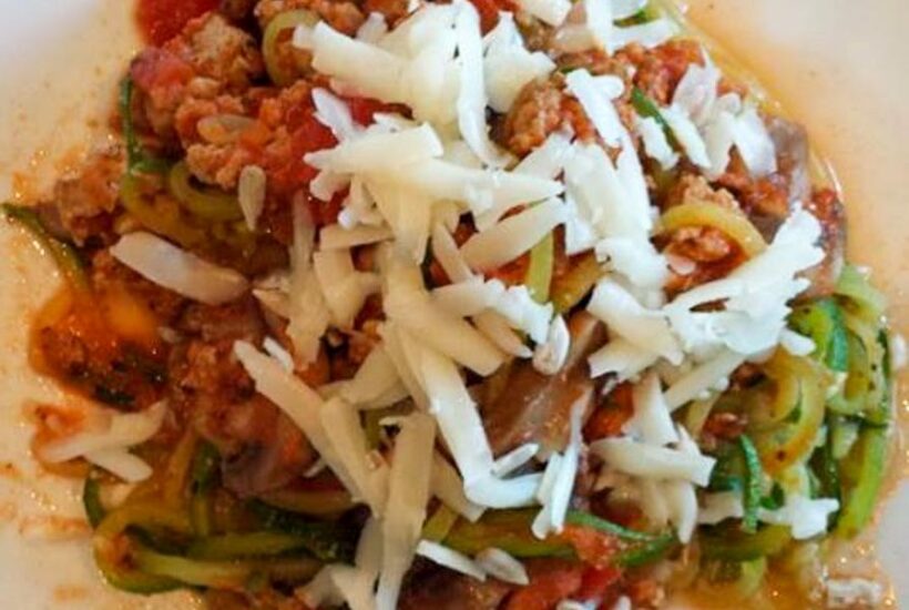 Zoodles With Turkey Meat Sauce