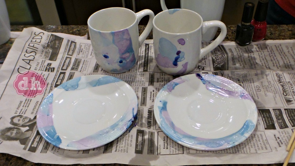A Pinterest Party and DIY Marbleized Mugs 