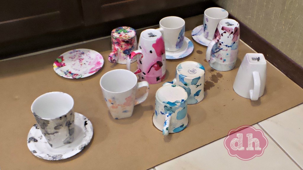 A Pinterest Party and DIY Marbleized Mugs 