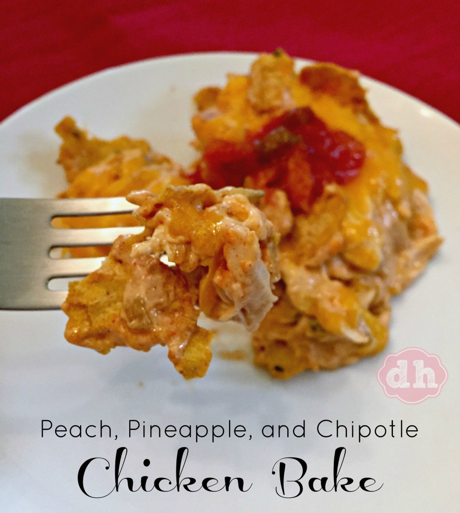 Peach Pineapple Chipotle Chicken Bake