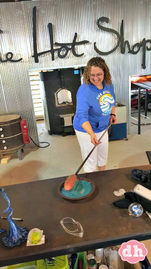 Playing with Glass at the Hot Shop in Orange Beach