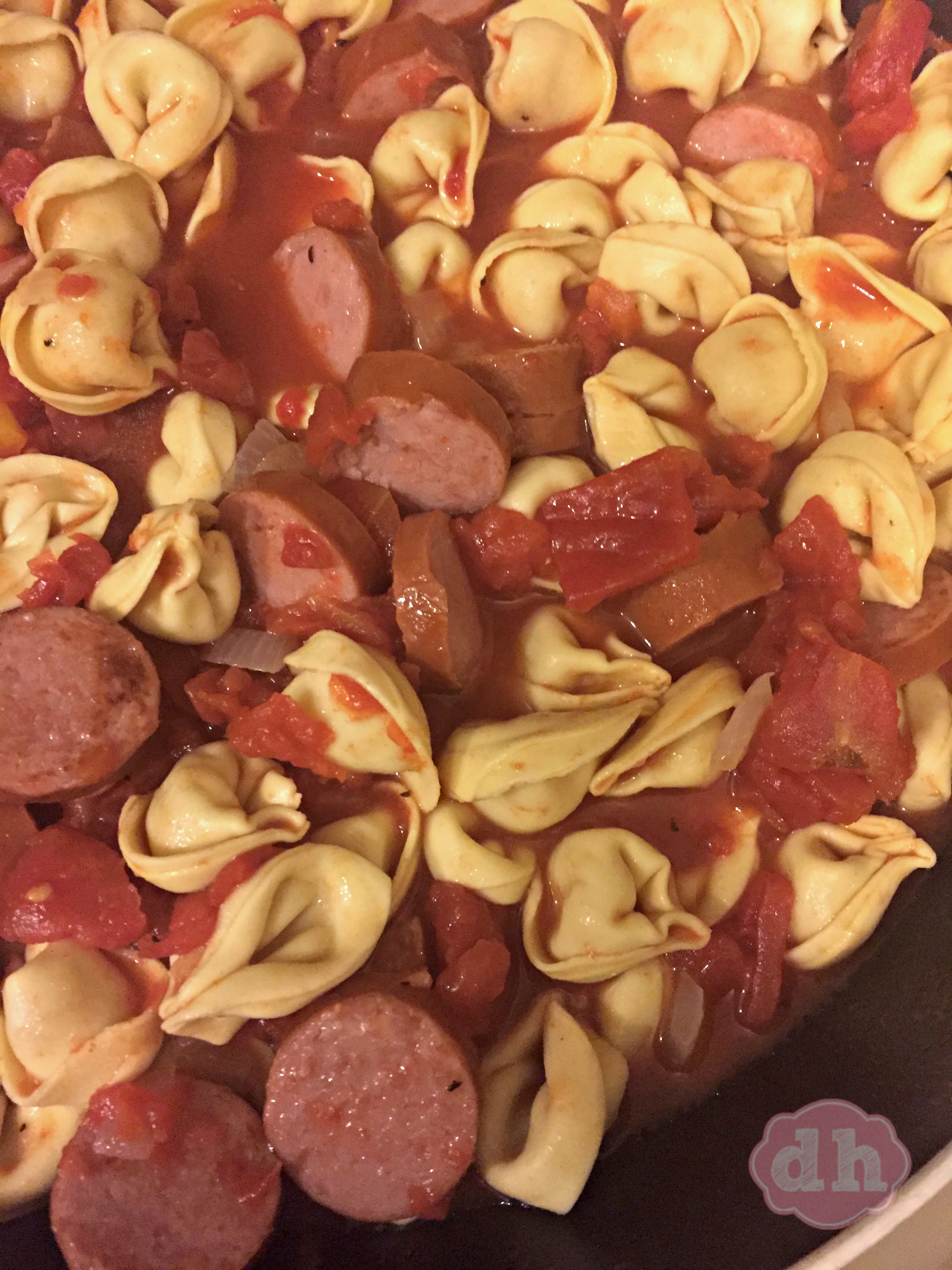 Cheesy Kielbasa & Tortellini - One Pot Meal #recipe