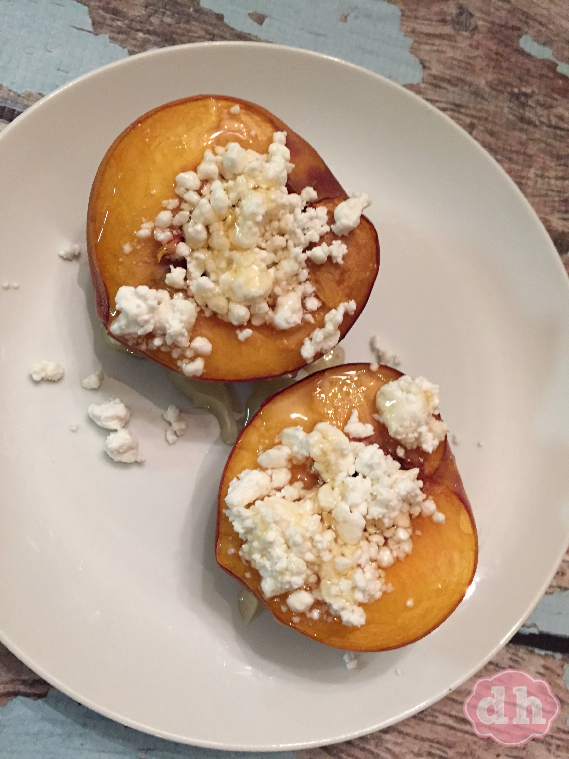 Honey Roasted Peaches with Goat Cheese
