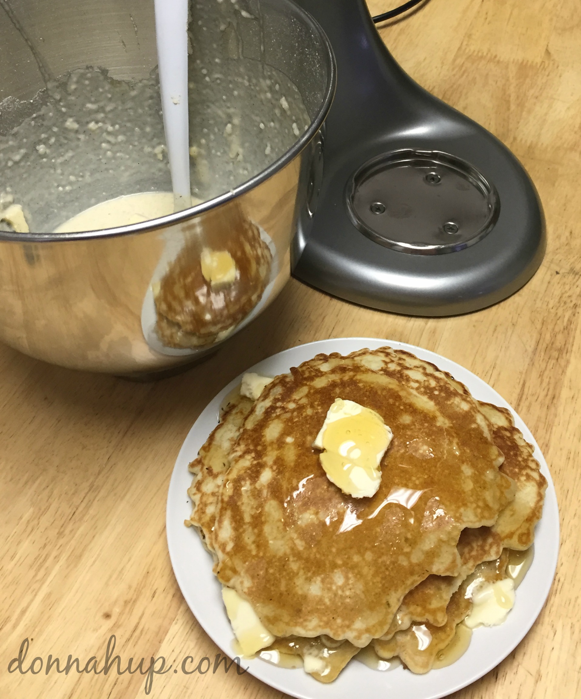Gluten Free Honey Apple Cinnamon Pancakes with my KitchenAid Mixer