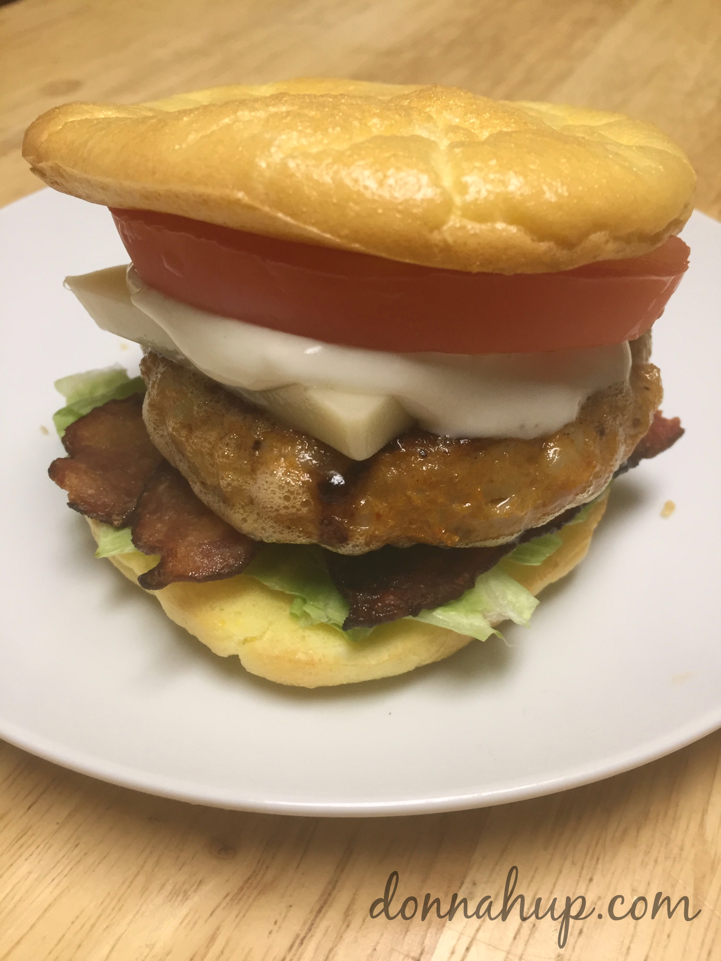 Gluten Free Bacon Buffalo Chicken Burger