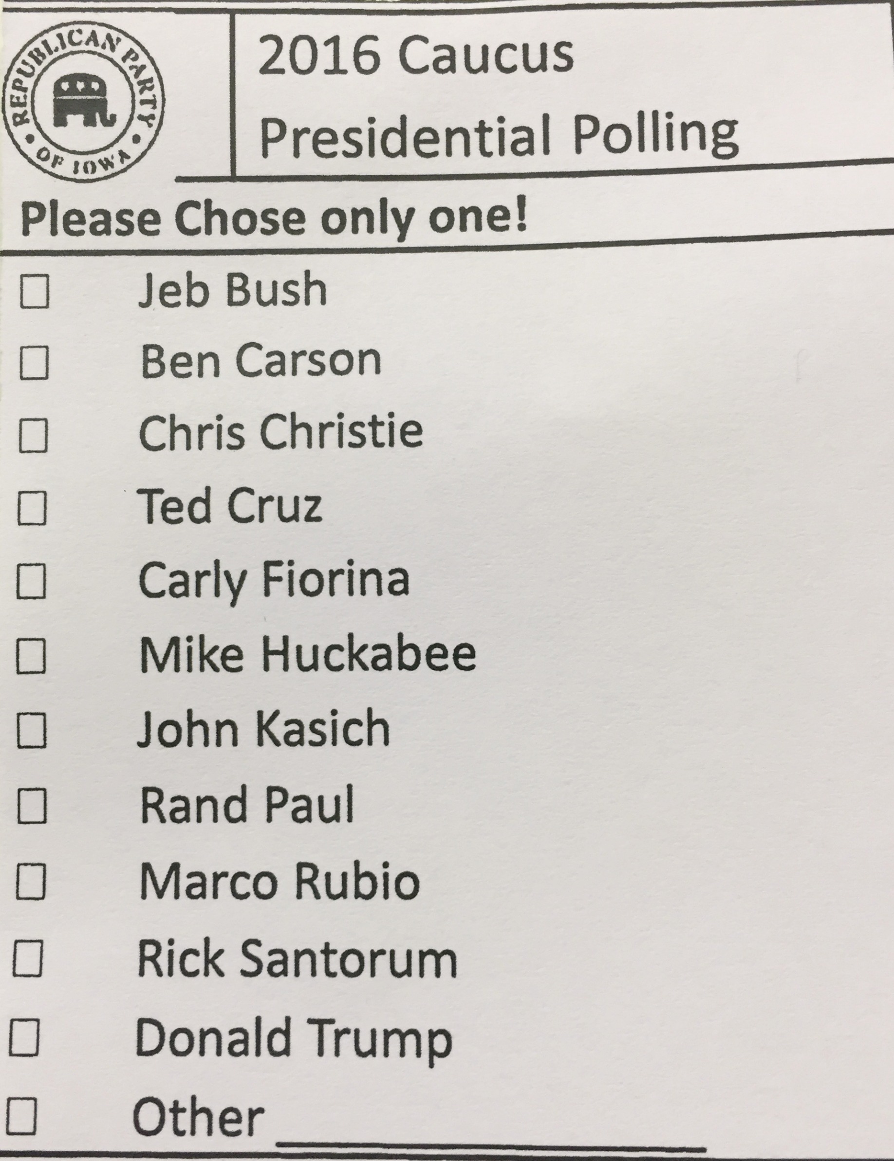 presidential polling my first iowa caucus My First Iowa Caucus