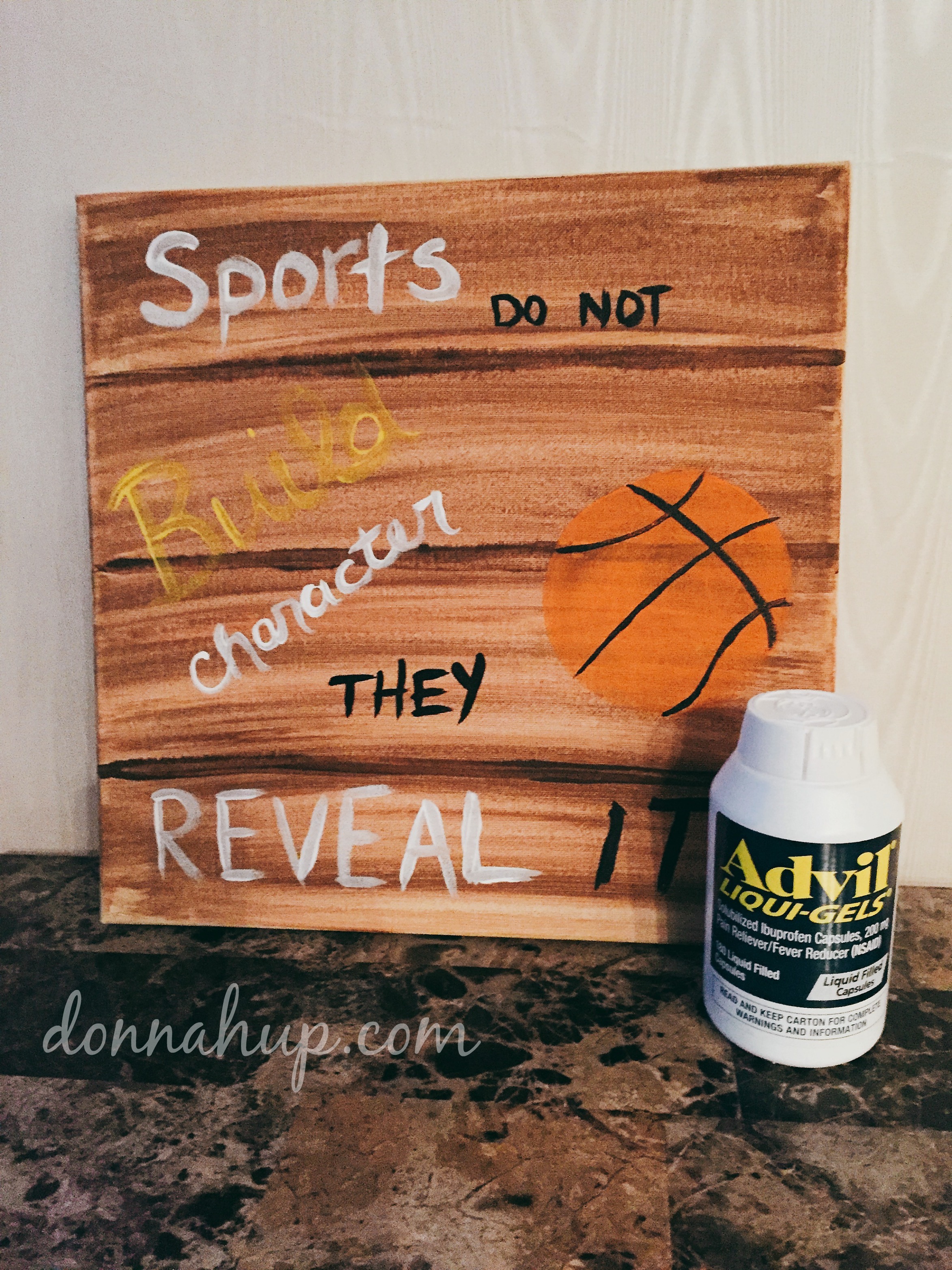 DIY Faux Wood Canvas Print #GameForBasketball #CollectiveBias #ad