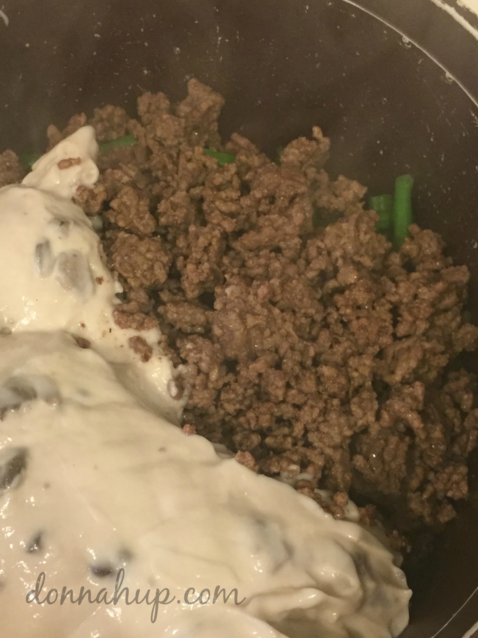 Mom's Casserole Ground Meat, Rice, and Green Bean Casserole