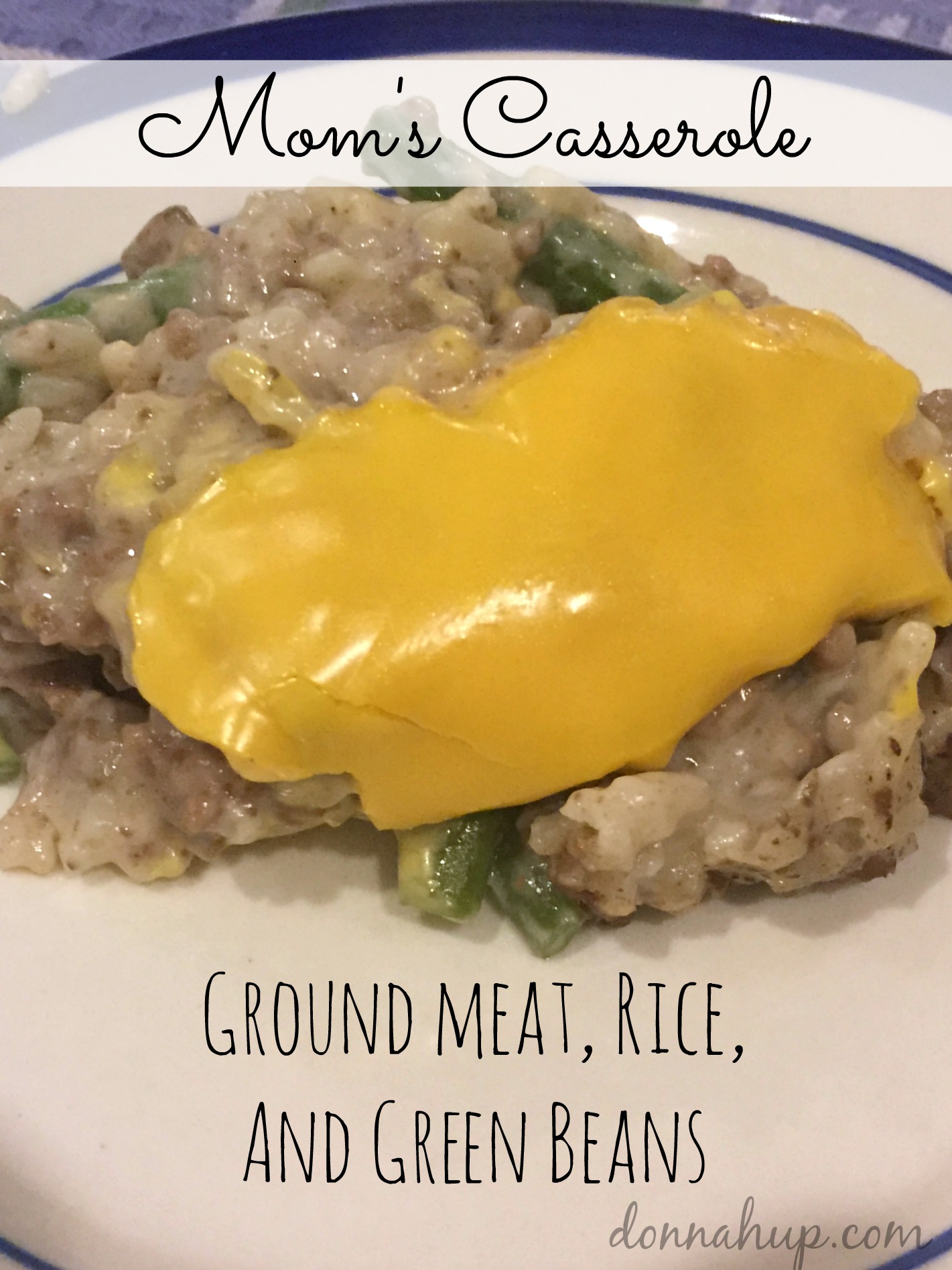 Mom's Casserole Ground Meat, Rice, and Green Bean Casserole