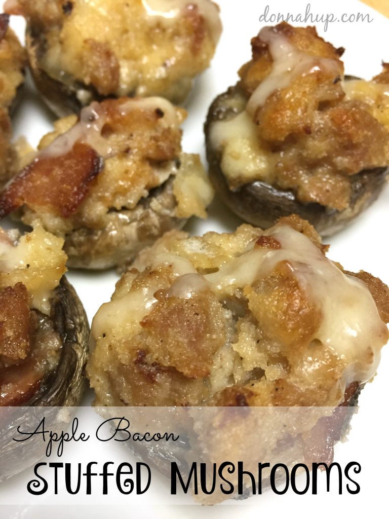 Appetizer Recipes Stuffed Mushrooms with Apple and Bacon