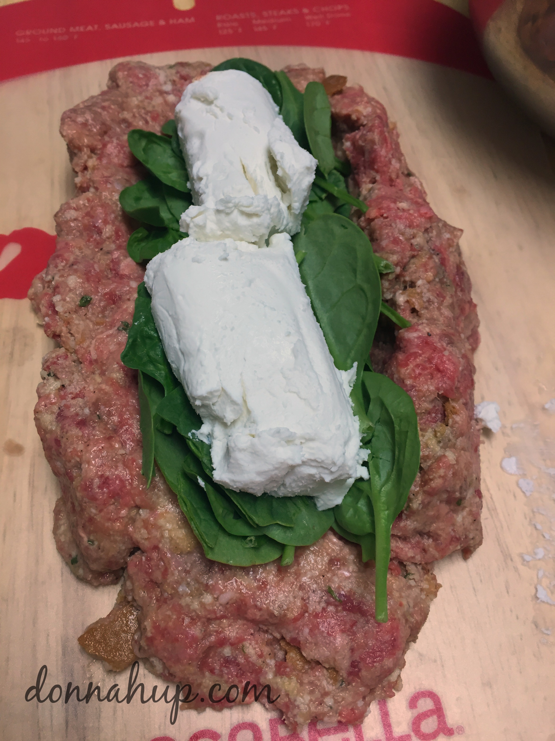 Goat Cheese and	Spinach Stuffed Meatloaf Recipe #recipe