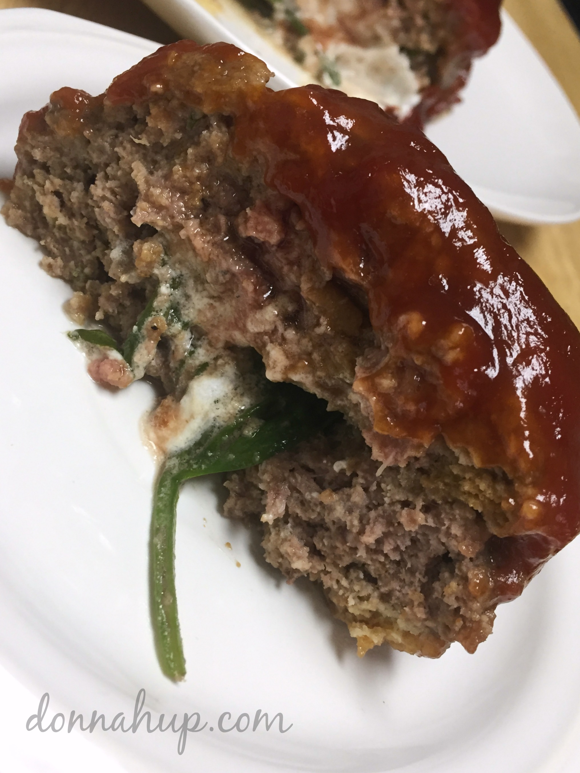 Goat Cheese and Spinach Stuffed Meatloaf Recipe #recipe