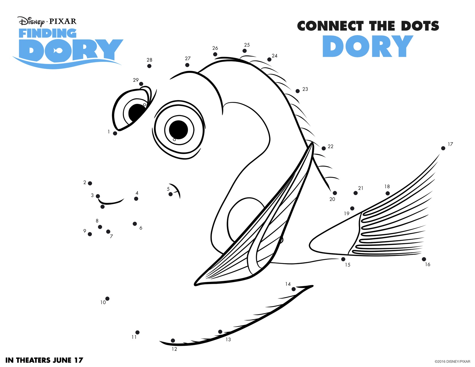 Finding Dory Activity Sheets