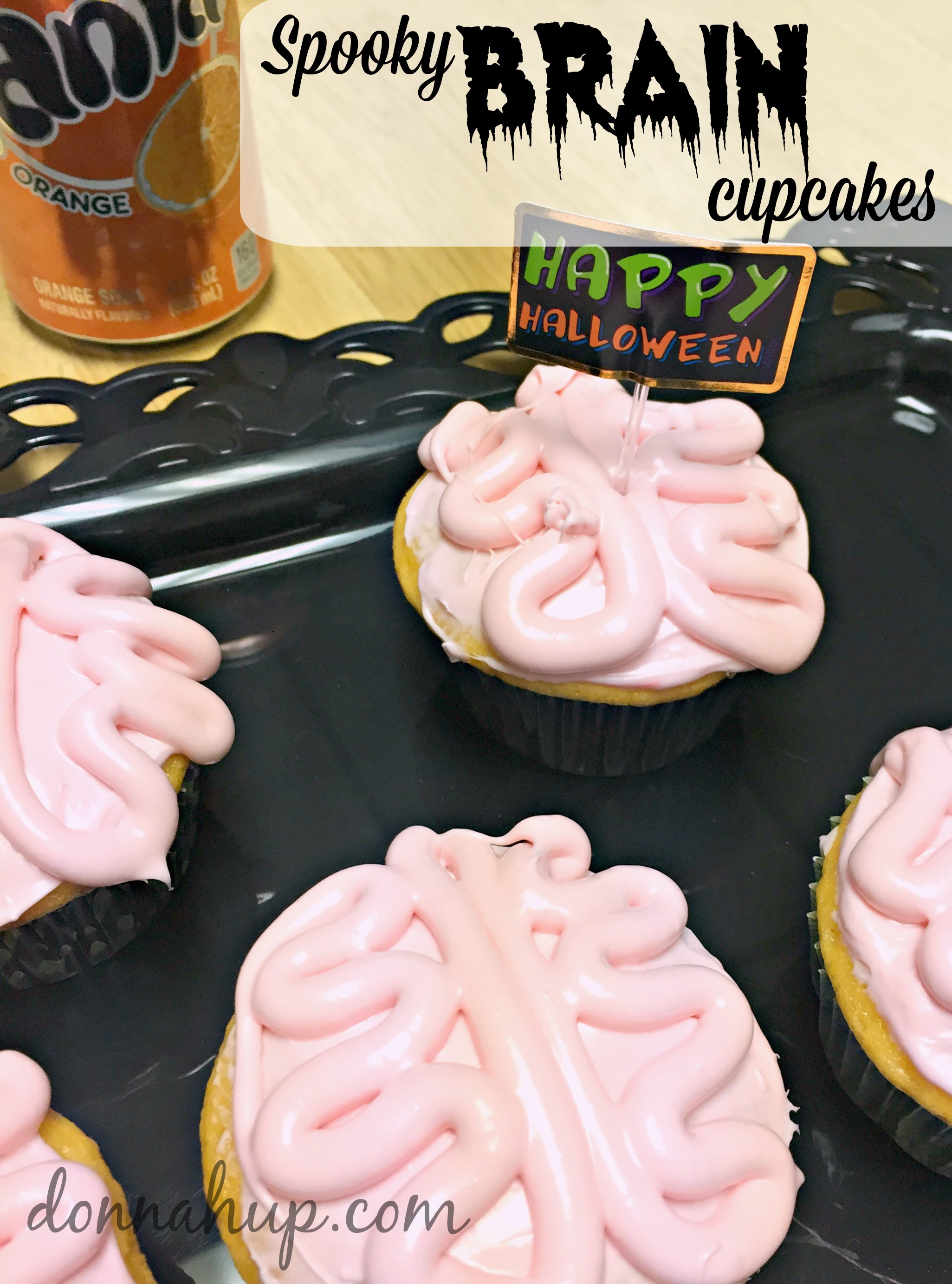 Spooky Brain Cupcakes