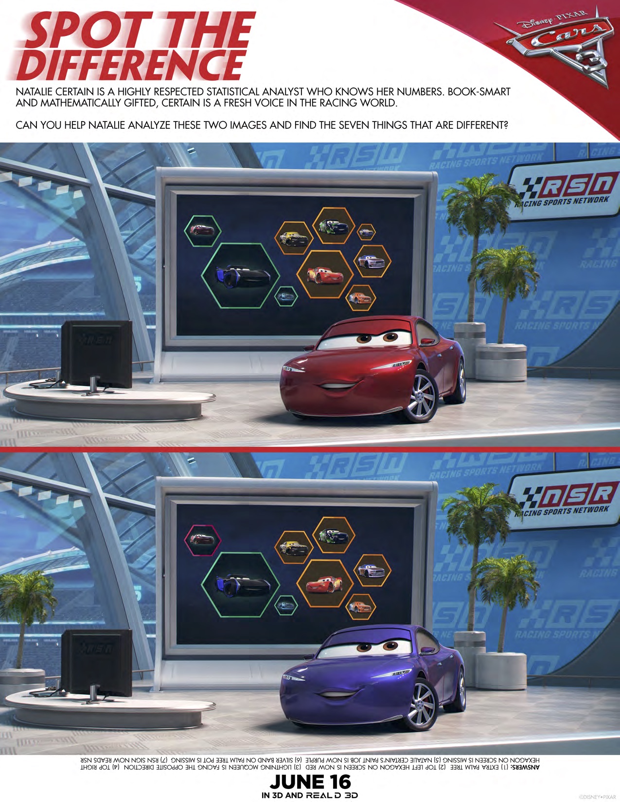 CARS 3 - Activity Sheets + New Trailer Now Available