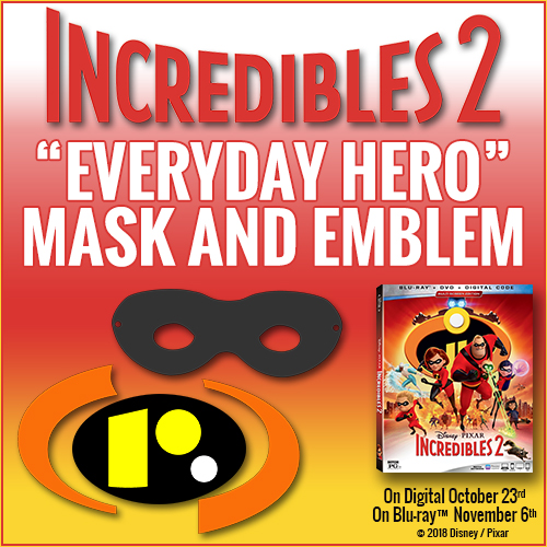 Incredibles 2 Everyday Hero Mask and Emblem