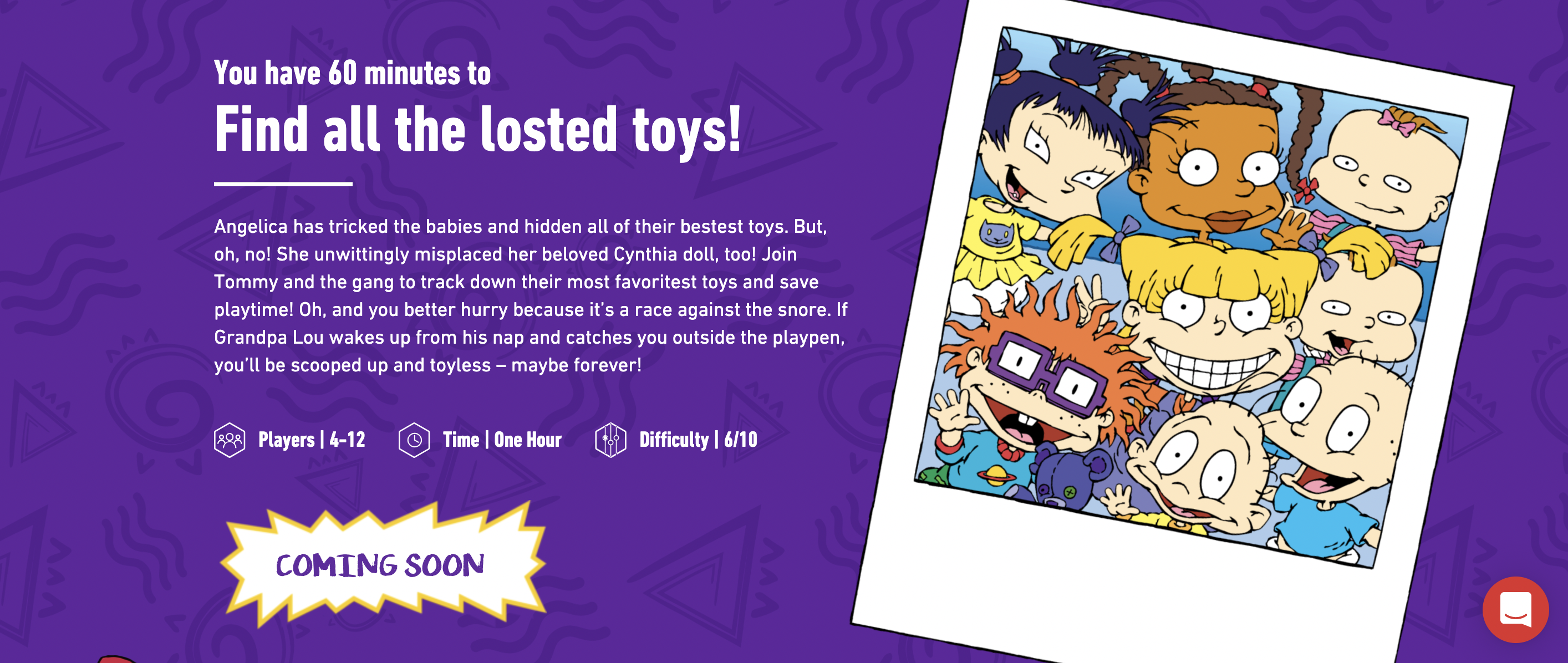 Rugrats 30th Anniversary Escape Room from Nickelodeon and The Escape Game