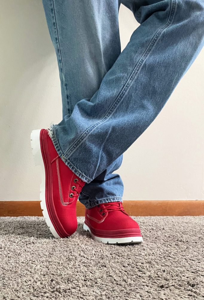 Mens red hot sale lugz boots