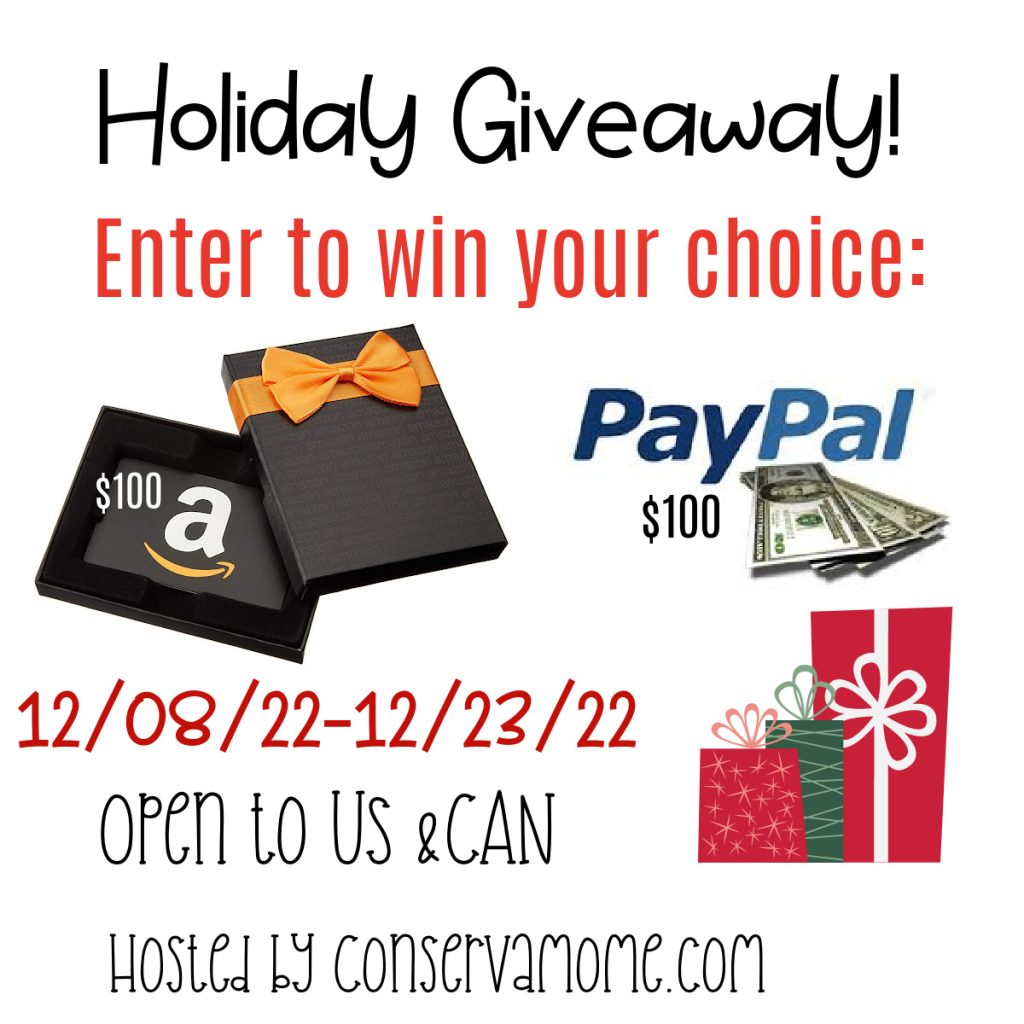 $100 Amazon Gift card or Paypal Cash Giveaway